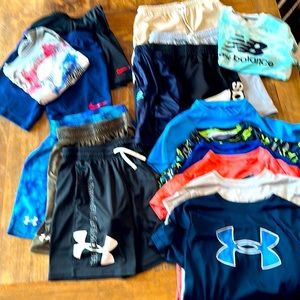 Bundle of boys size small and size 6 dri fit shorts and shirts.